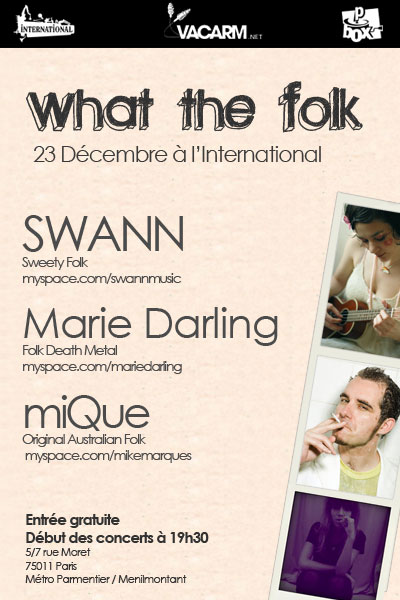 vacarm what the folk swann marie darling mique